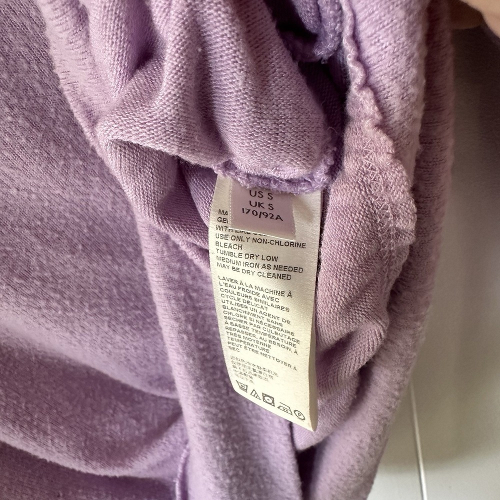 Free People Flaunt It Pullover Top Magical Lilac Sz Small Slouchy Scoop Neck - Picture 8 of 11